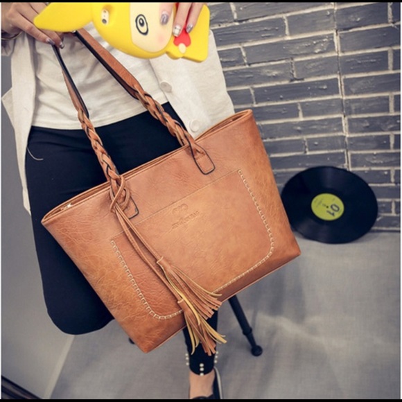 PU Leather Tote Shoulder Bags - Picture 3 of 4